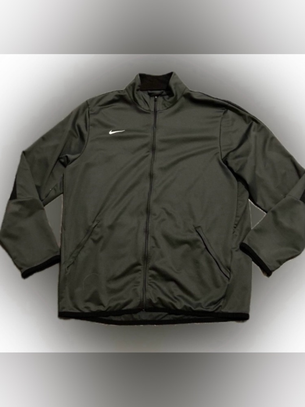 Nike Men's Gray Full Zip Athletic Jacket Size XL